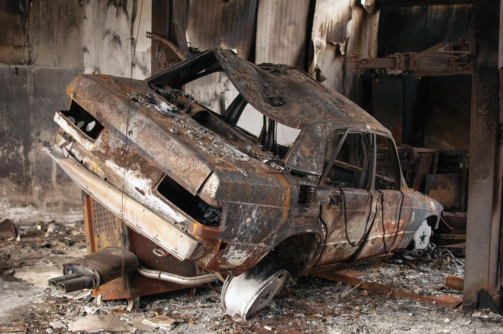 Scrap car collection in Callington, vehicle ready for removal
